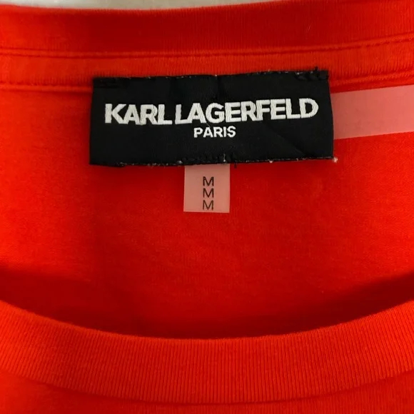 Karl Lagerfeld Red Kids Tee with Eiffel Tower and Cat - Picture 5 of 5